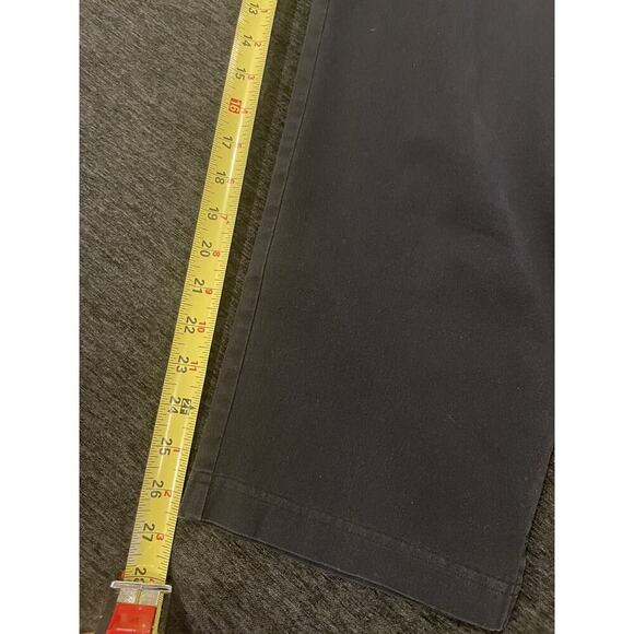 EILEEN FISHER Black Pull On Stretch Side Zip Ankle Pants Straight Crop Cotton M - Picture 5 of 7